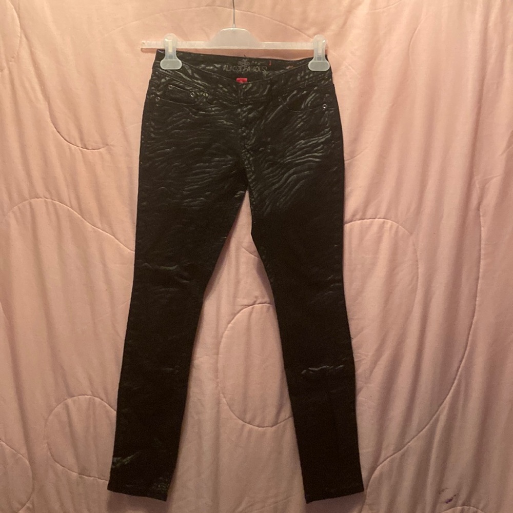 Almost Famous zebra skinny jeans